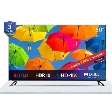 Jual New Changhong Framless Android 9 0 4K UHD Smart TV 50Inch LED TV