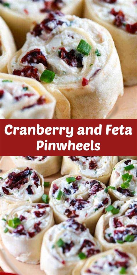 Festive Cranberry And Feta Pinwheels