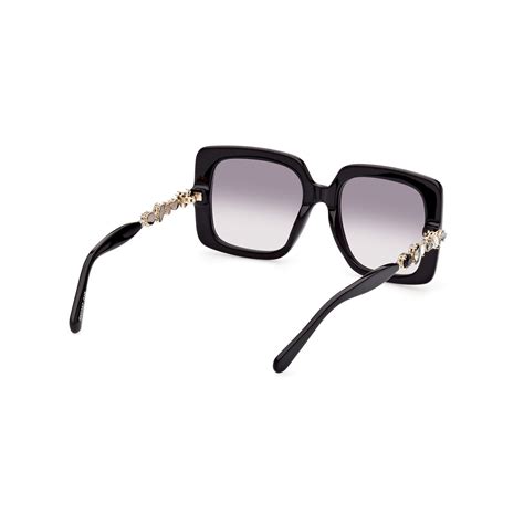 Swarovski Sk 0357 01b Shiny Black Sunglasses Woman