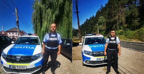 Polițiști eroi la Brașov Iulian Anghel și Lucianu Cristea au salvat un