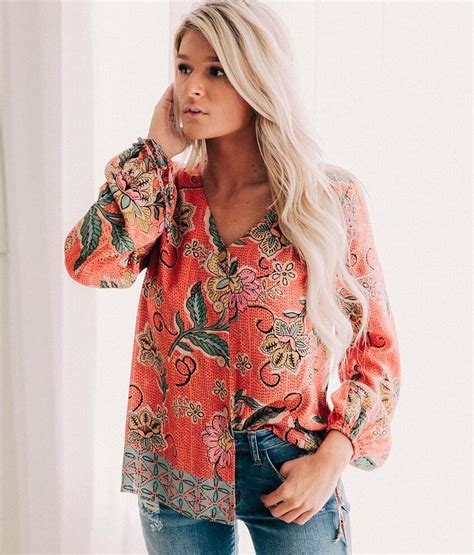 Willow And Root Floral Blouse Womens Shirts Blouses In Multi Buckle