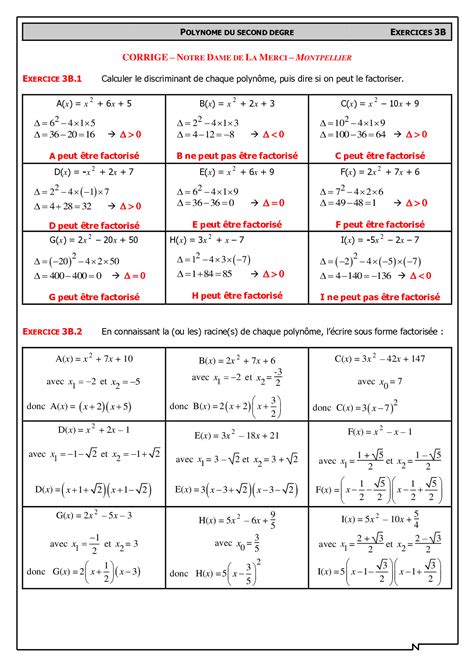 Factorisation Polynome En Ligne