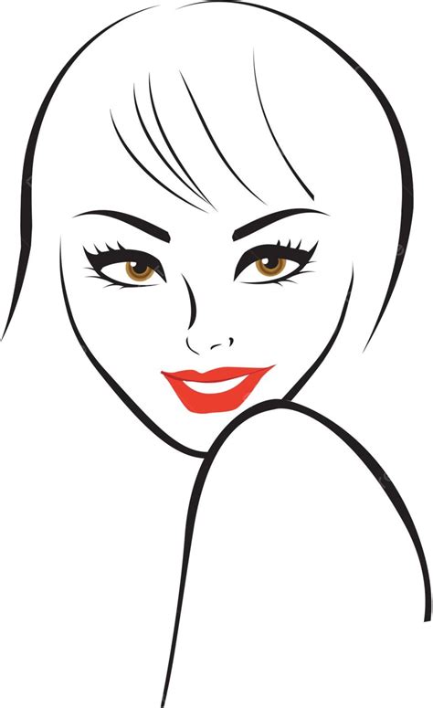 Abstract Lady In Red Lipstick Glam Lipstick Lady Vector Glam Lipstick Lady Png And Vector