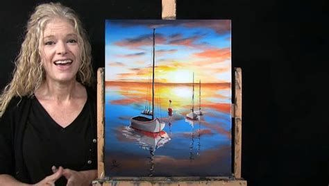 Paint And Sip At Home — Michelle The Painter Sunrise Art Painting