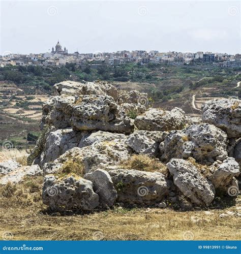 Megalithic Temple on Malta stock image. Image of historic - 99813991