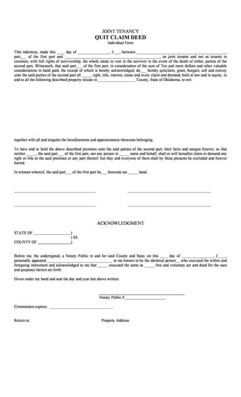 Free Printable Quit Claim Deed Forms Printable Forms Free Online