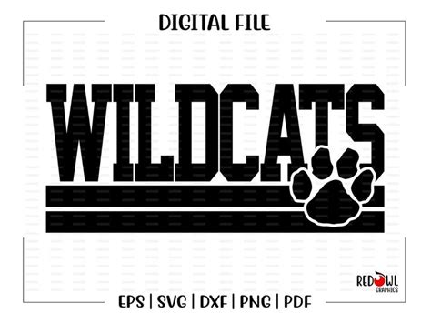 Wildcat Svg Wildcats Svg Wildcat Wildcats Clipart Mascot School