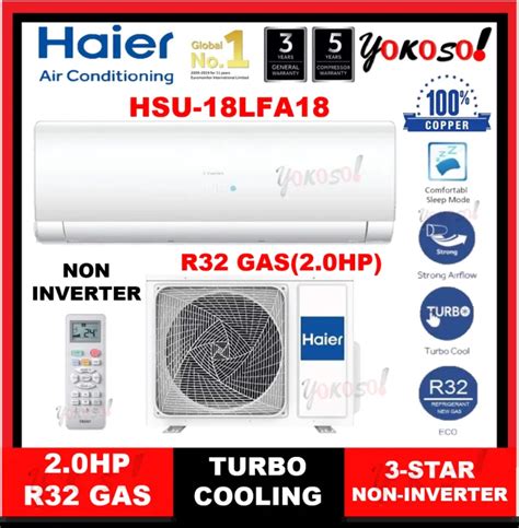 Haier Hsu Lfa Hp R Turbo Cool Non Inverter Air Conditioner