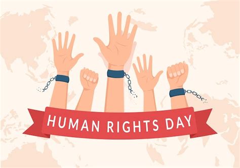 Premium Vector Human Rights Day Template Hand Drawn Flat Cartoon