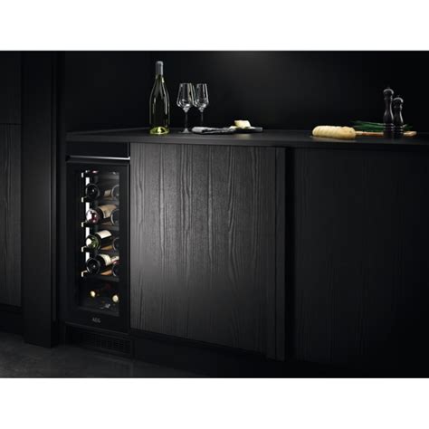 Aeg Awus018b7b 30cm Series 7000 Integrated Undercounter Wine Cooler Black Appliance City