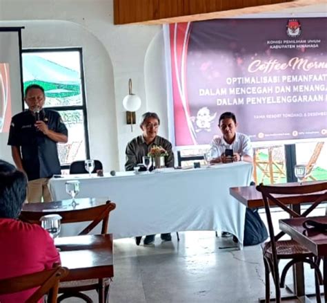 KPU Minahasa Gelar Coffee Morning Pemanfaatan Media Tangkal Hoax Di