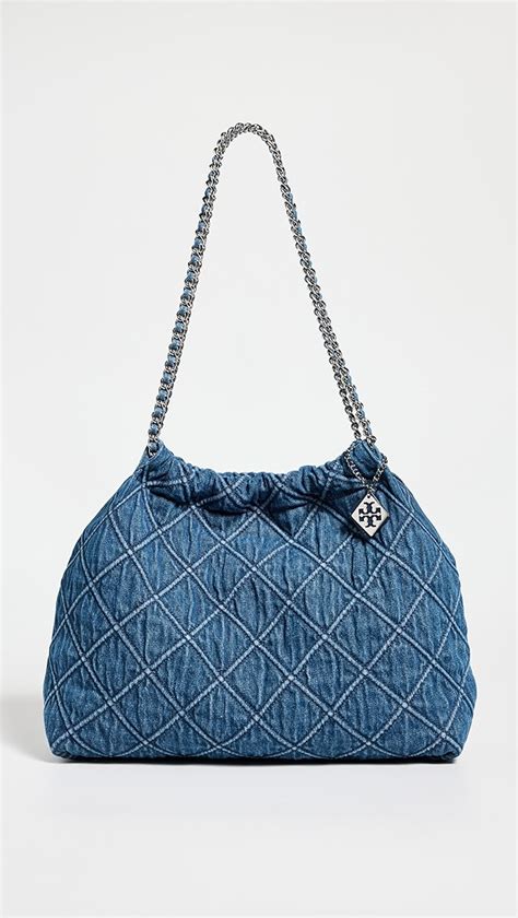 Tory Burch Fleming Soft Denim Drawstring Bag Shopbop