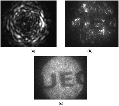 A Image Of Speckle Pattern Generated By Single Multimode Fiber B Download Scientific