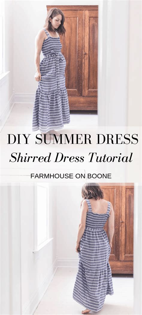 DIY Summer Dress Shirred Dress Tutorial Shirred Dress Tutorial