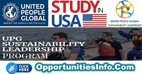 Upg Sustainability Leadership Program In The Usa Fully Funded