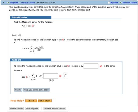 Solved Find the Maclaurin series for the function. f(x) = | Chegg.com