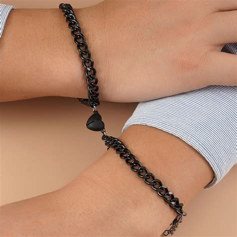 Jwer Pulsera Magn Tica De Acero Inoxidable Para Parejas Cadena De Amor