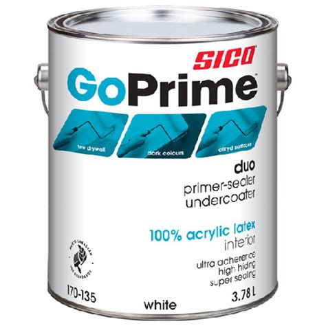 SICO GoPrime Primer Sealer And Undercoat 100 Acrylic Latex 3 78 L