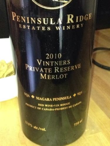 Peninsula Ridge Estates Winery Vintners Private Reserve Merlot