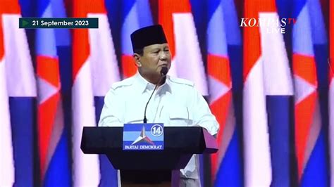 FULL Pidato Prabowo Subianto Usai Dideklarasikan Partai Demokrat