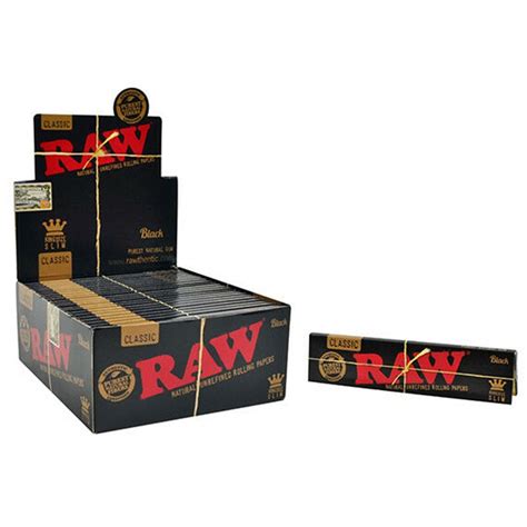 Raw Black Classic King Size Slim Rolling Papers 50