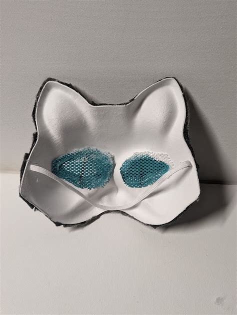 Grey Felt Therian Cat Mask - Etsy