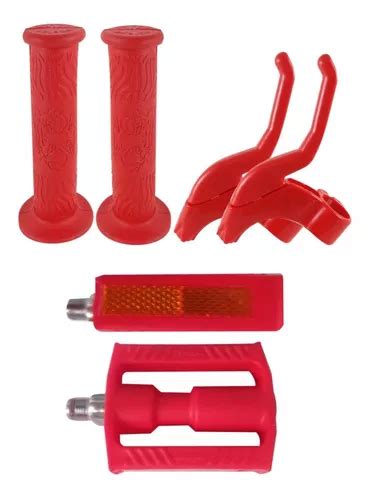 Kit Pedal Manopla Manete Bike Aro 16 Varias Cores MercadoLivre