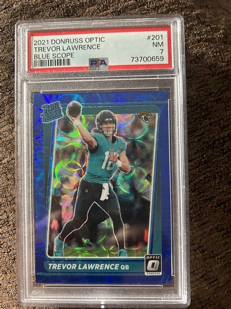 Donruss Optic Trevor Lawrence Rc Blue Scope Psa Rated