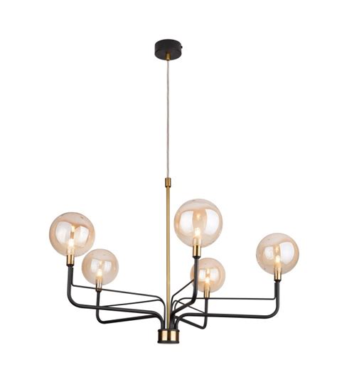 Elegancka Lampa Wisz Ca Bubble Czarna Szklane Klosze