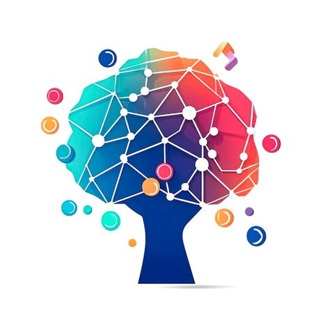 Premium AI Image | Digital tree logo brain and tree design concept for education generative ai