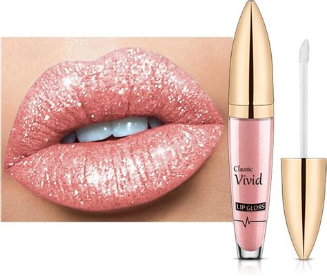 EUBUY lápiz Labial líquido Mate a Brillo Diamante Brillante Brillo de