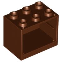 Lego alkatrész Reddish Brown Container Cupboard 2x3x2 D21