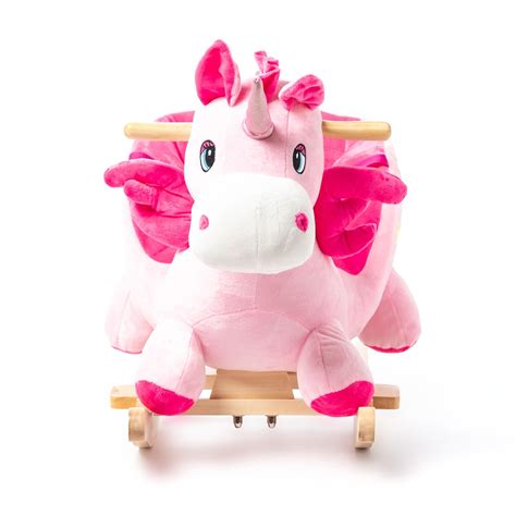 Balancín Diuni En Forma De Bonito Unicornio Rosa Con Respaldo Y Cin