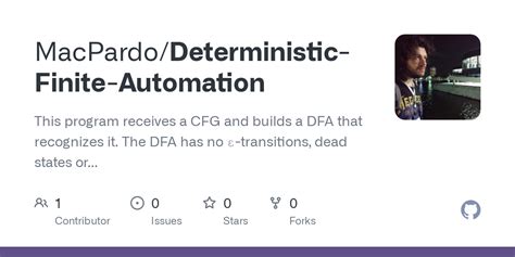 GitHub MacPardo Deterministic Finite Automation This Program