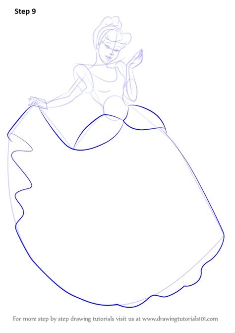 Learn How To Draw Princess Cinderella Cinderella Step By Step Drawing Tutorials