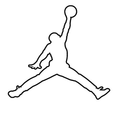 Jumpman Air Jordan Logo White Black Png Image - Clip Art Library