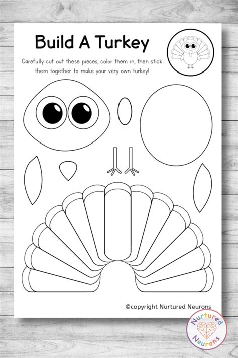 Turkey Printable Crafts - Printable Templates Wonderland