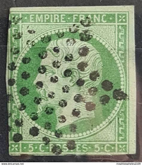 1853 1860 Napoléon III FRANCE 1854 canceled YT 12a