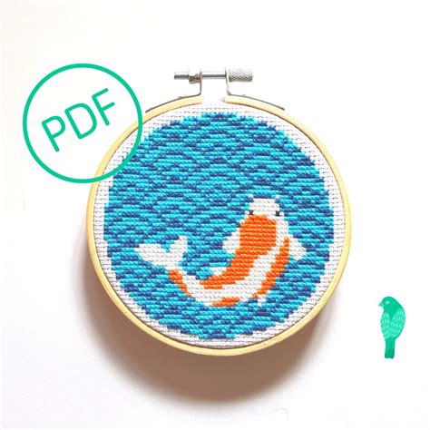 Koi Fish Cross Stitch Pattern Pdf Etsy