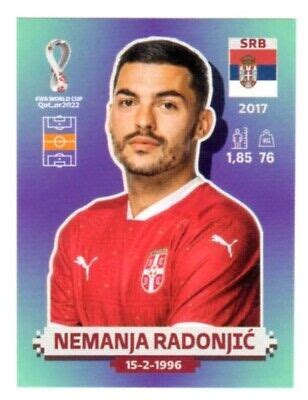 STICKER PANINI FIFA World Cup QATAR 2022 SRB 15 Nemanja RADONJIC