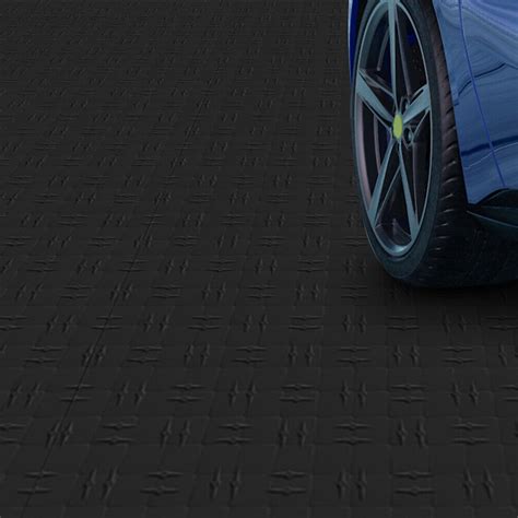 Interlocking Garage Tiles Garage Floor Covering Tiles Black Pack of 25