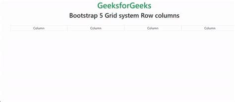 Bootstrap Grid System Row Columns Geeksforgeeks