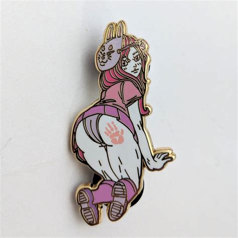 Hard Enamel Pin Bunny Girl Enamel Pins Hard Enamel Pin Hard Enamel