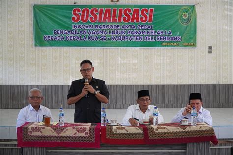 Sosialisasi Inovasi Barcode Akta Cerai Pengadilan Agama Lubuk Pakam