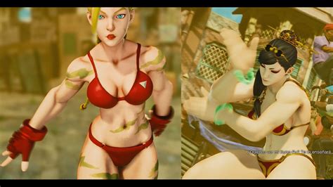 Street Fighter V Cammy Chun Li Bikini Galore YouTube