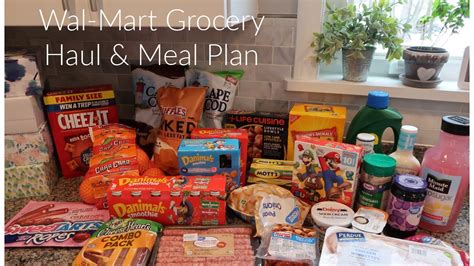 Wal Mart Grocery Haul Meal Plan For Next Week YouTube