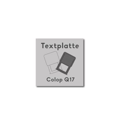 Stempelplatte für Colop Printer Q17 Stempelgestalten de