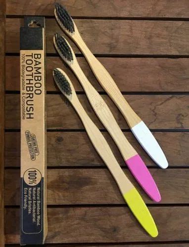 Ramaiya S Soft Color Eco Friendly Bamboo Toothbrush For Tooth Cleaning