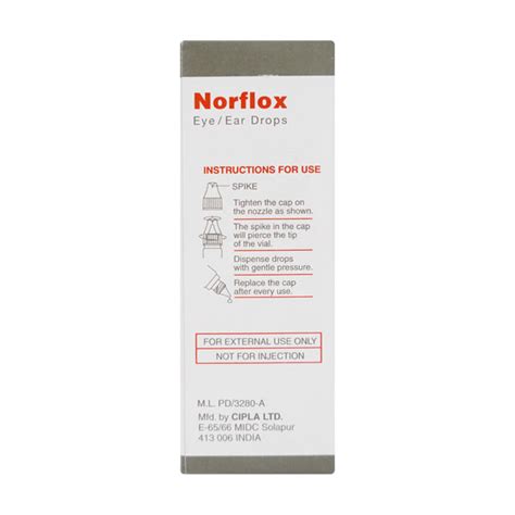 Norflox Eye Ear Drops 10ml Price Uses Side Effects Netmeds