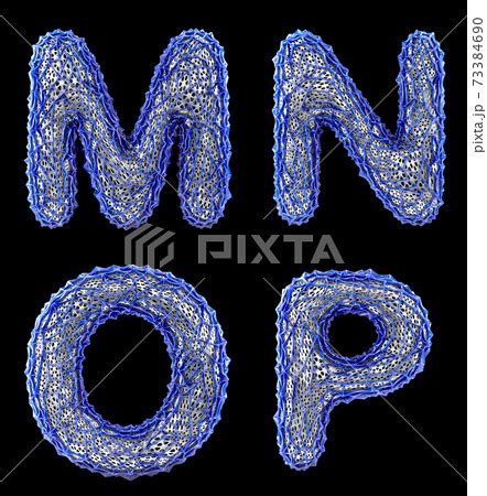 Realistic 3D letters set M N O P made of のイラスト素材 73384690 PIXTA